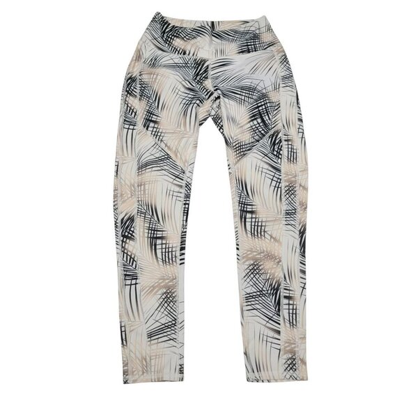 Nux Level Athletic Leggings Thrive Branded Pockets White Gold‎ Womens Medium - Picture 9 of 9